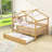 Full Size Wooden House Bed With Twin Trundle-724354574