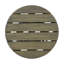 Table d'appoint ronde ronde en bois gris de 15,76 po de diamètre, idéale pour la détente dans le jardin