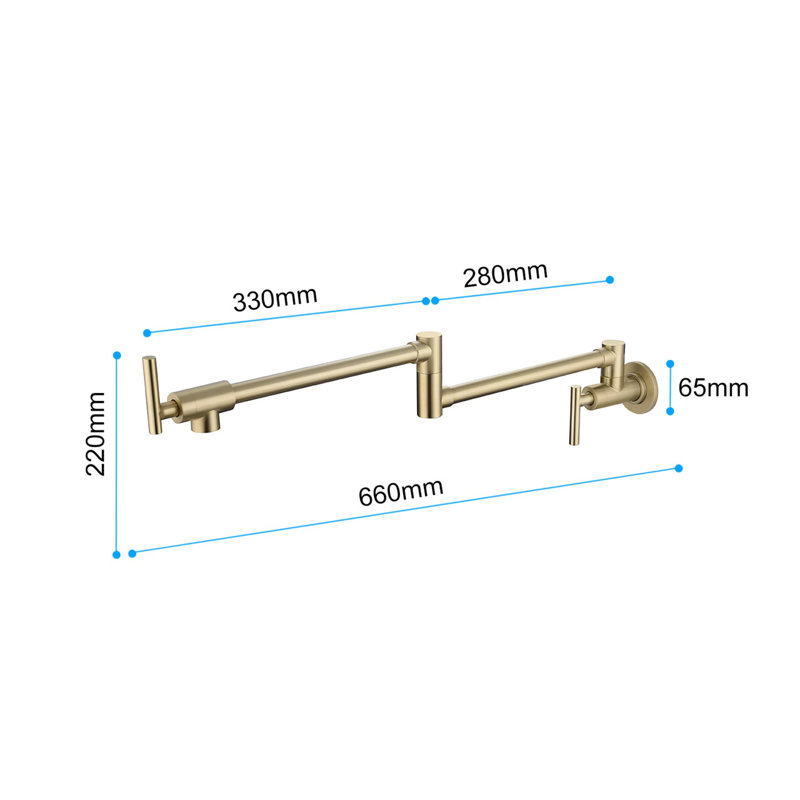 AWZTOO Kitchen Faucet, Brushed Gold