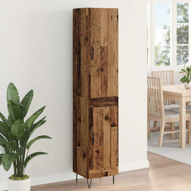  Highboard Old Wood 69.5 X 34 X 180 Cm Engineered Wood, Old Wood