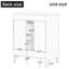 Meuble-lavabo 24 po avec lavabo, meuble-lavabo avec deux tiroirs et porte, tablette réglable, bois massif et panneau de fibres à densité moyenne, gris-111067091