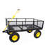 Les camions BIG Wagon Cart facilitent le transport du bois de chauffage jaune et noir. La charge statique maximale est de 880 lb.