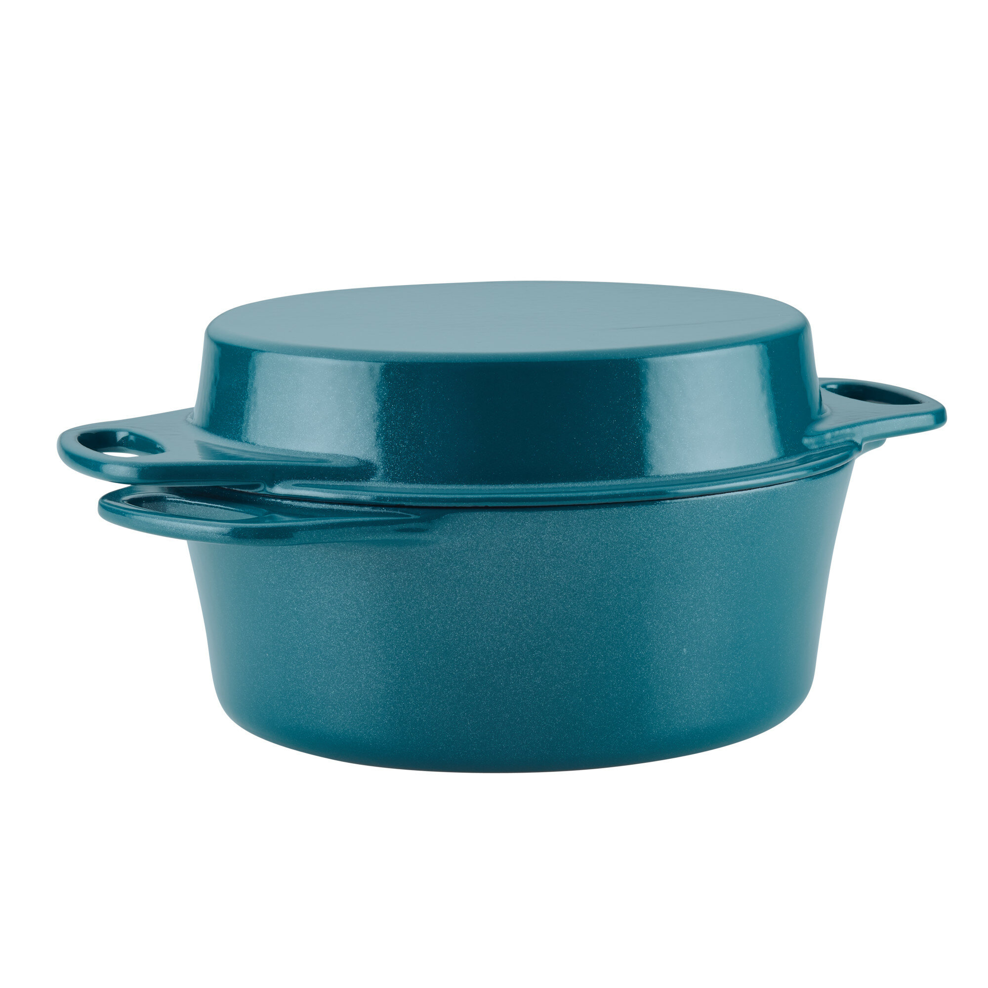 8-Piece Enameled Stacking Cookware Set - Teal Shimmer, Rachael Ray