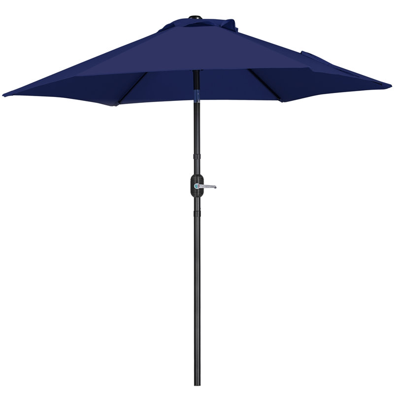 Parasol de patio 6 pi Spirica, Bleu marine