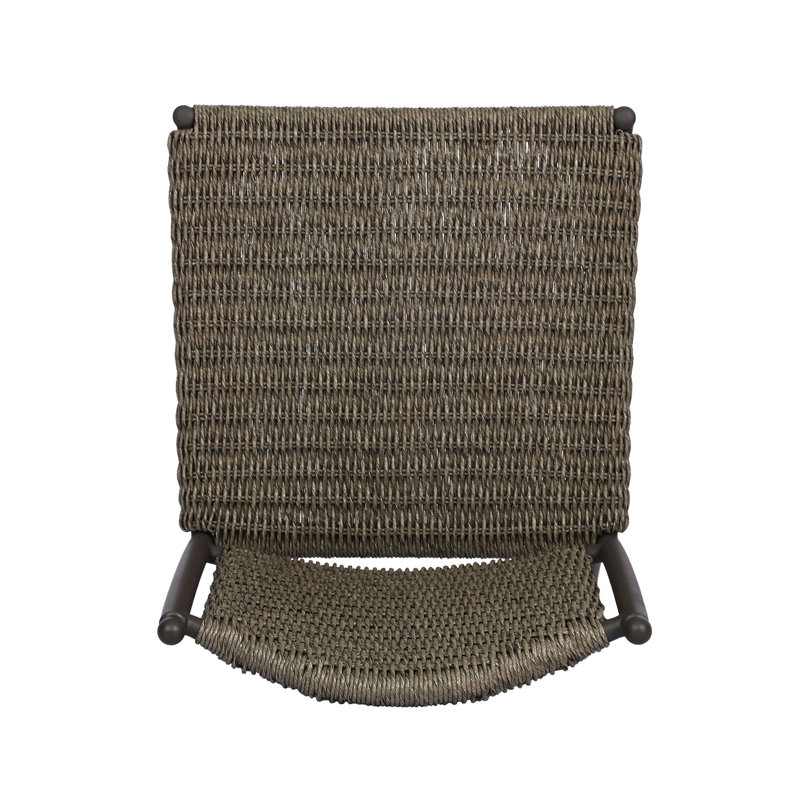 Abel Outdoor Dining Side Chair, Faux Olive Hyacinth