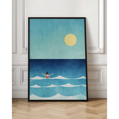 Sunlit Swimmer, reproduction d'art côtier minimaliste