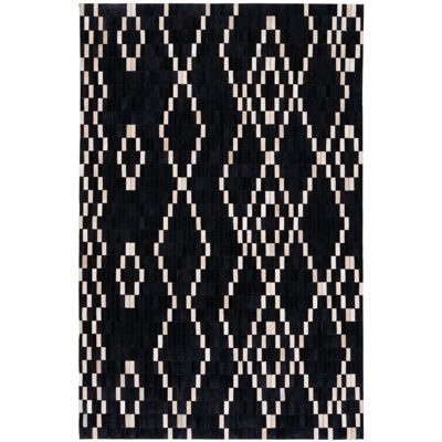 Tapis argyle en cuir Studio