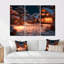 «Christmas Time In The Winter Village», ensemble d'art mural paysage d'hiver-458605190-458604921