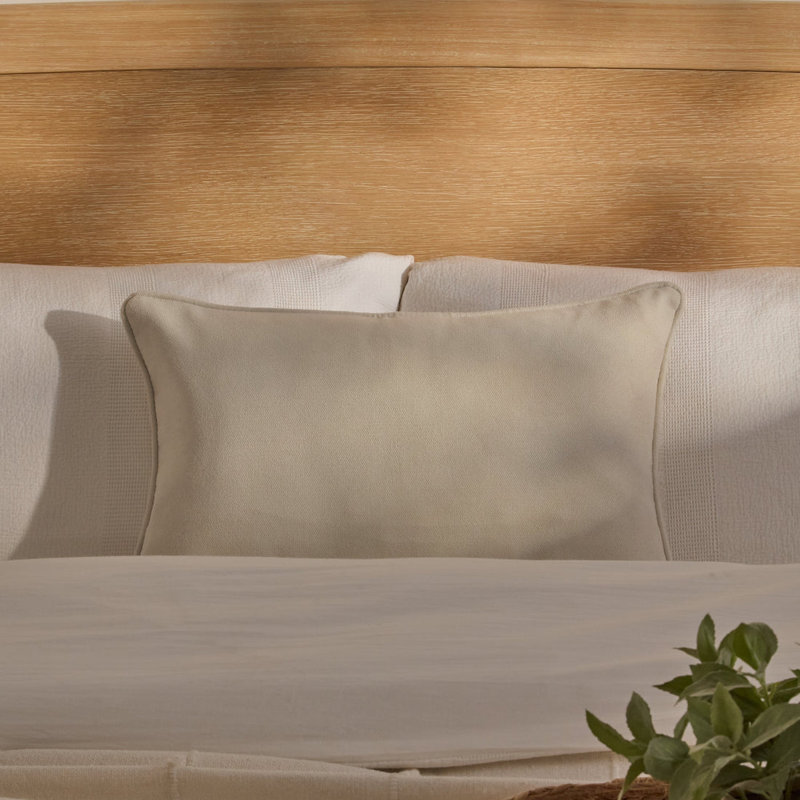 35x55cm Piped Edge Scatter Cushion Cover, Ivory