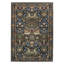 Flatweave Area Rug，Black retro floral rug-219299603
