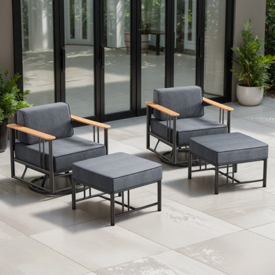 Ensemble de 2 chaises pivotantes Coan