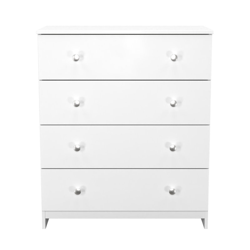 Borth 4 Drawer Chest (Ready Assembled), White