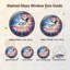 Panneau de fenêtre en verre pour décoration intérieure ， 12 "American Flag USA 250th Anniversary-126676238