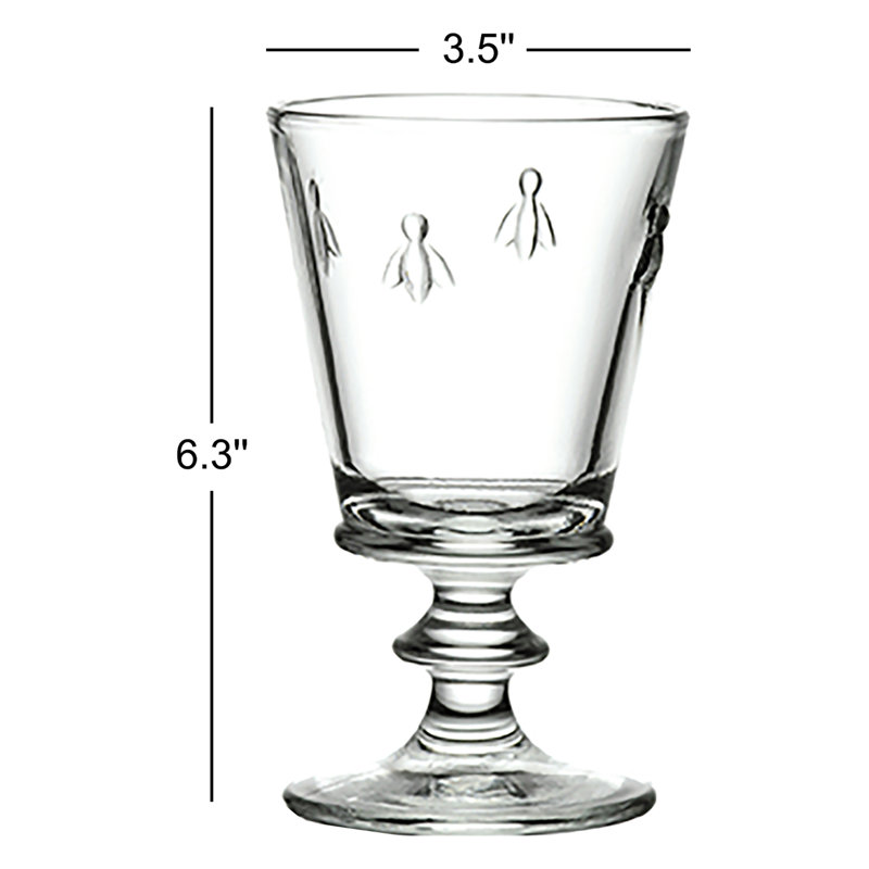 Napoleon Bee 12 oz. Crystal Goblet, Clear, 12 oz