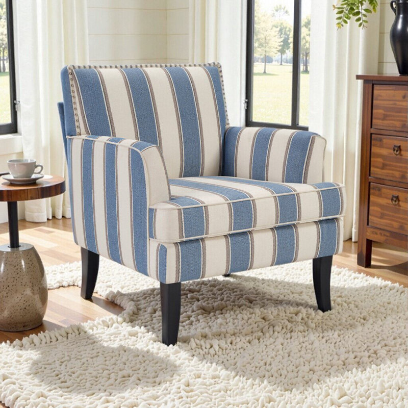 Fauteuil d'appoint 29 po, Striped Blue