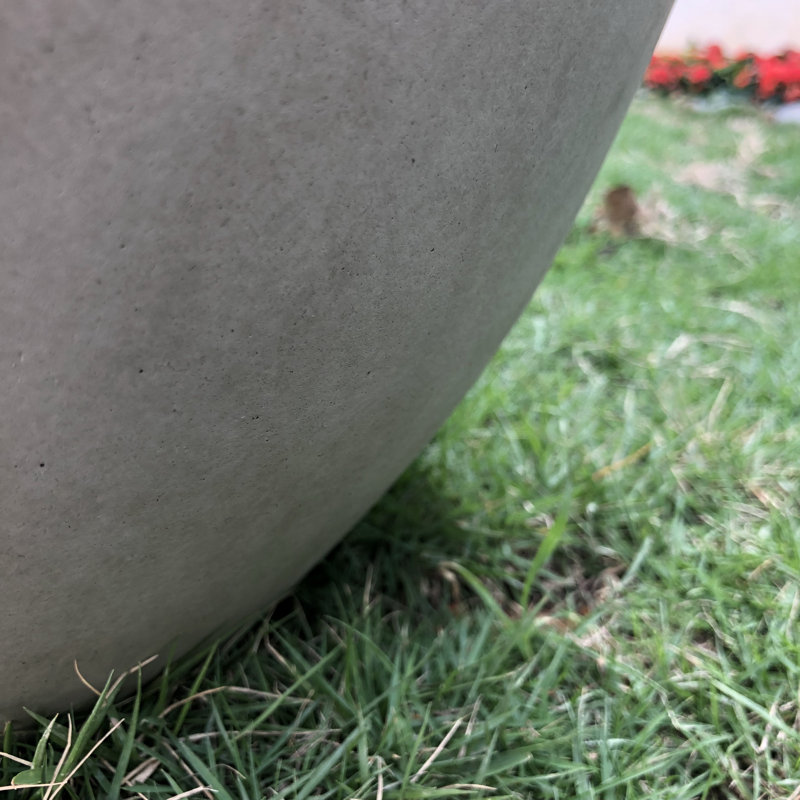 Pot à fleurs en béton Karola, Béton naturel, H 12 po x l 14 po x P 14 po