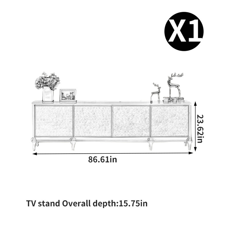American style golden TV stand