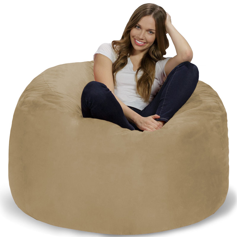 Bean Bag Chair - Shredded Memory Foam Filled Round Furniture Bean Bag Chair with Removable and Machine Washable Cover - Bean Bag Sofa Lounge Chair with Soft Micro Fiber Cover  - Bean Bags in Multiple Colors and Sizes