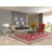 Red Geometric Kazak Oriental Area Rug