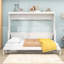 Lit escamotable en bois avec tablettes de rangement-435732331-435732324