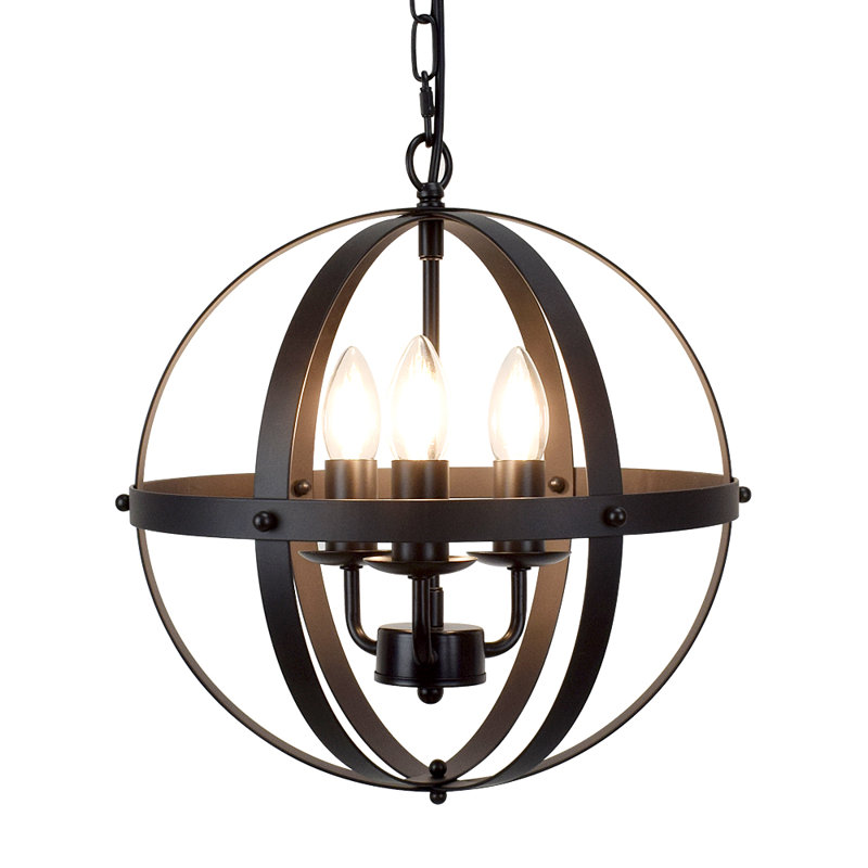 Luminaire suspendu pour îlot de cuisine Dezyah, Bordure dorée