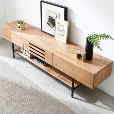 Light luxury simple solid wood TV cabinet