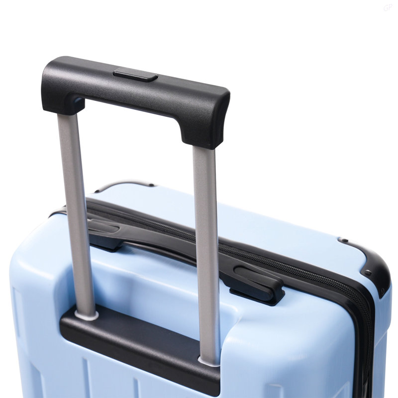 Bagage à main 20 pouces Hardshell, valise légère en ABS durable avec roulettes, serrure TSA intégrée, 2 cubes de rangement, bleu ciel