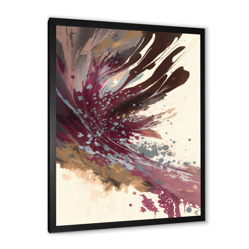 «Celebration In Raspberry Blush VI», reproduction sur toile, H 20 po x l 12 po x P 1 po, Impression dorée sur toile encadrée