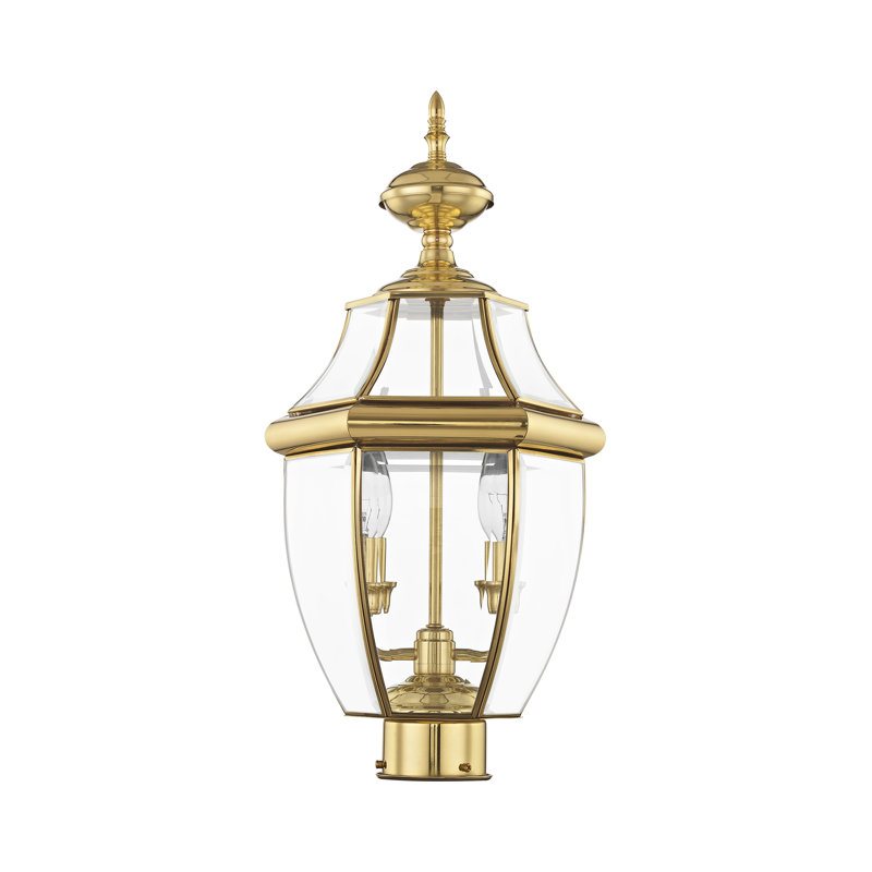 Tête de lanterne câblée 1 lumière Arelene, H 21,5 po x l 10,5 po x P 10,5 po, Laiton poli