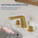 AquaSpa Widespread Bathroom Faucet 3 Hole, 2-handle Bathroom Sink Faucet