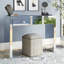 Meuble-lavabo à miroir 2 tiroirs avec pieds en bois massif Caila