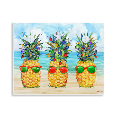 Art mural de Noël, ananas sur le thème de Noël par Paul Brent