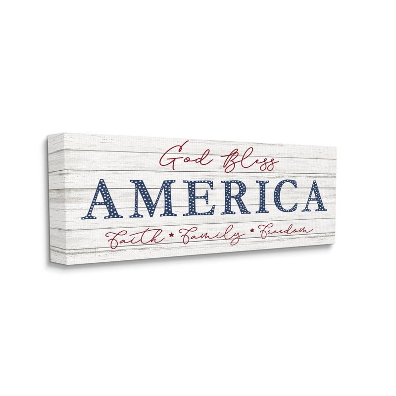 God Bless America Faith, Toile, H 24 po x l 24 po x P 1,5 po