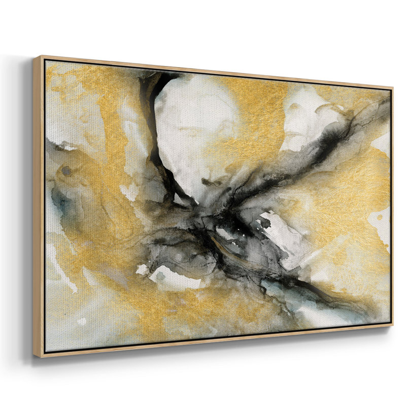 Golden Harmony, reproduction d'art sur toile, H 27 po x l 41 po x P 2 po, Bois naturel