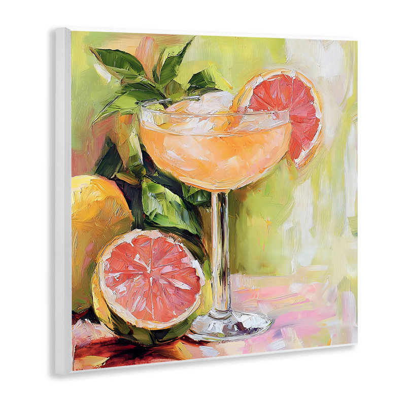Plaque murale «Grapefruit Summer Cocktail», design par Riley B