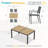 Abshire 5-Piece Outdoor Dining Set, 4-Person Outdoor Table and Chairs with Rectangular HDPS Top & Weather-Resistant Metal Frame, All-Weather Patio Dining Set for Backyard, Deck, Garden-516156724