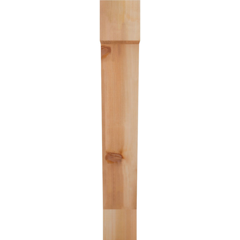 Support de bloc traditionnel, Cèdre rouge de l'Ouest (lisse), H 40 po x l 5,5 po x P 28 po