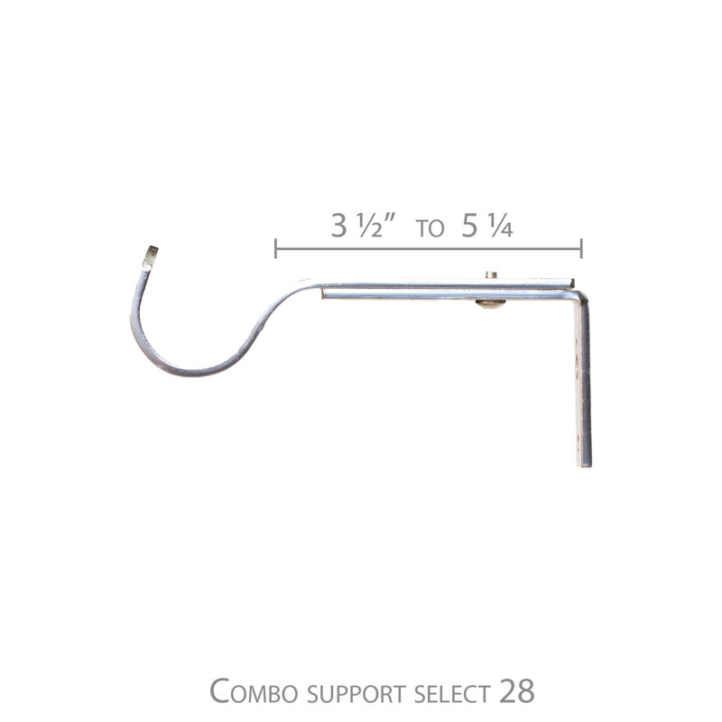 Tringle à rideaux simple 1,13 po Gabler, H 3 po x l 72 po x P 6 po, Inoxydable