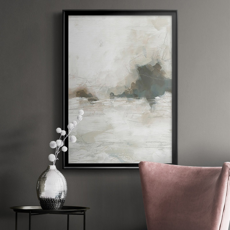 Horizon Break II - reproduction de cadre photo unique, Papier avec cadre noir, H 24,5 po x l 18,5 po, Pas de tapis