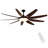 Oversized Industrial Large Black Ceiling Fan with LED Lights and 9 Aluminum Blades-102884505-102884506