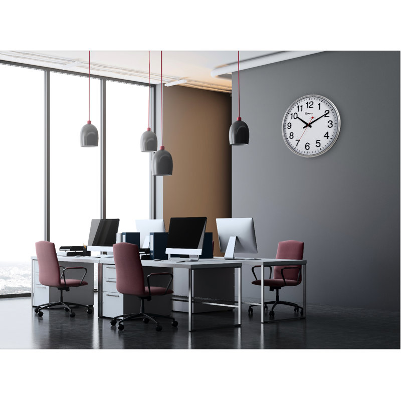 Horloge murale 18", Argent