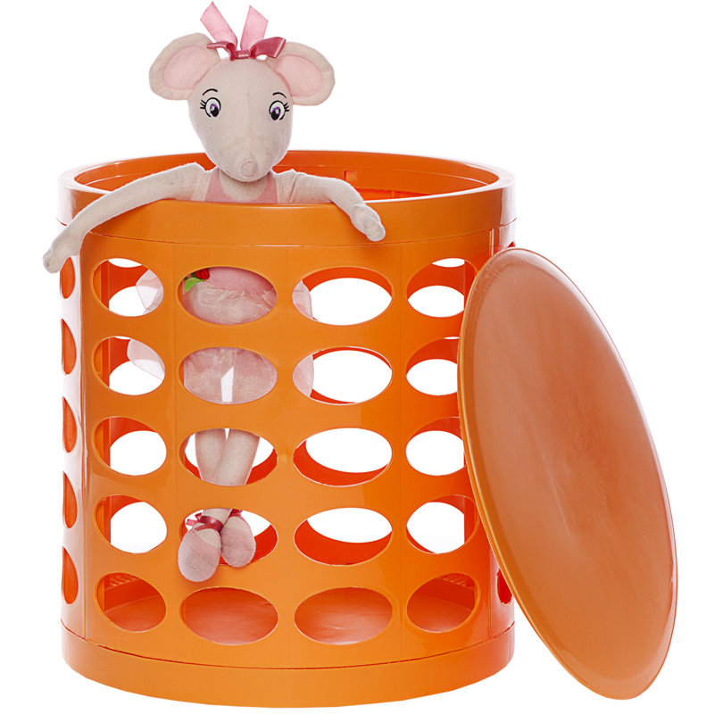  Repose-pieds rond avec rangement 16 po, Orange