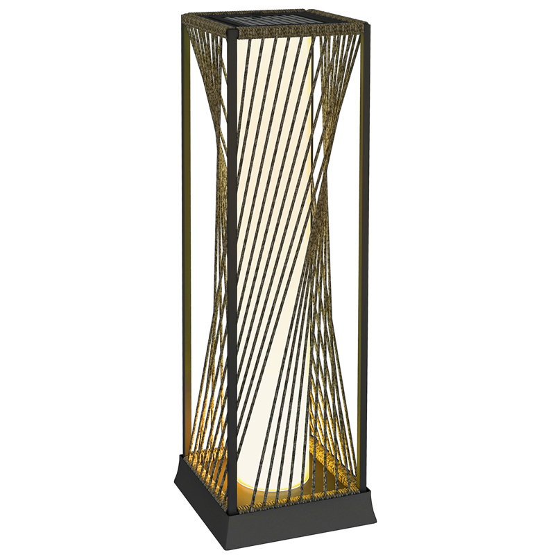 Lampe sur pied en rotin solaire