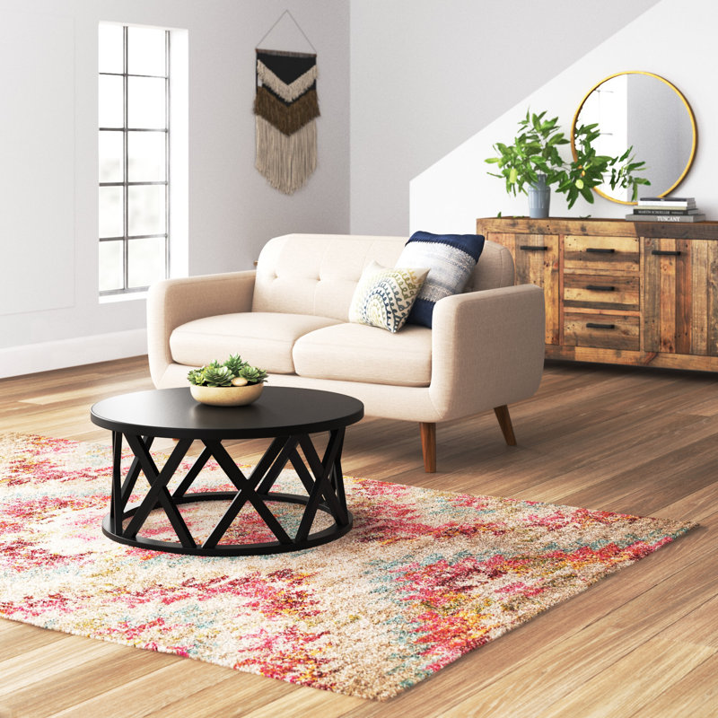 Charette Solid Wood Single Coffee Table, Black