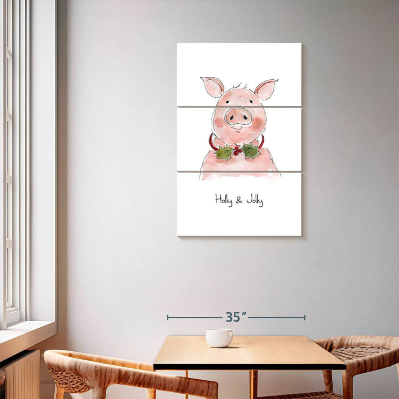 Cochon joyeux Lelend Holly, H 57 po x l 36 po