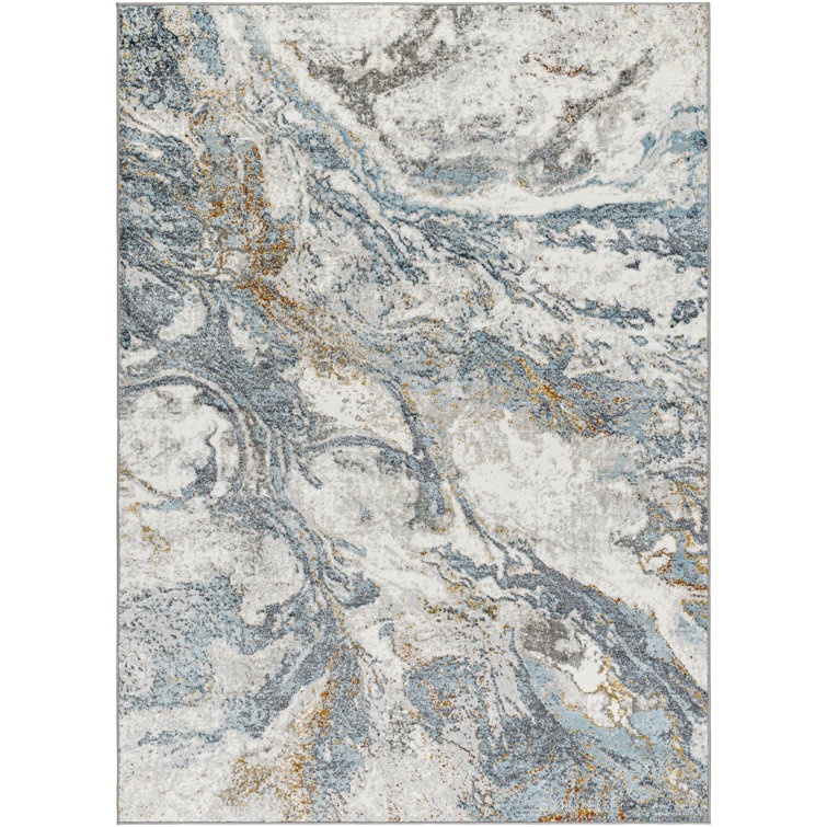 Phillipe Abstract Blue Area Rug