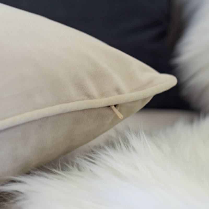  Square Pillow Cover & Insert, Beige