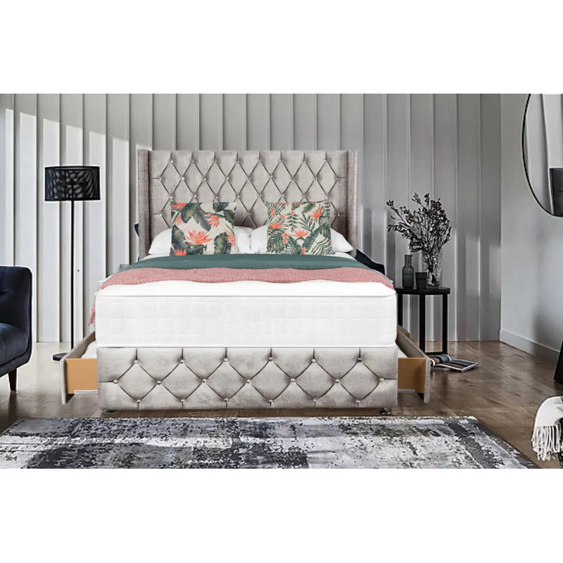 Elaina Divan Bed with Mattress