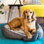 Geometric Pet Bolster Cushion in Dark Grey-720131095