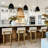 Exposed Back Upholstered Counter Stool with Solid Wood Legs-1469550469-1469550586-1469550591